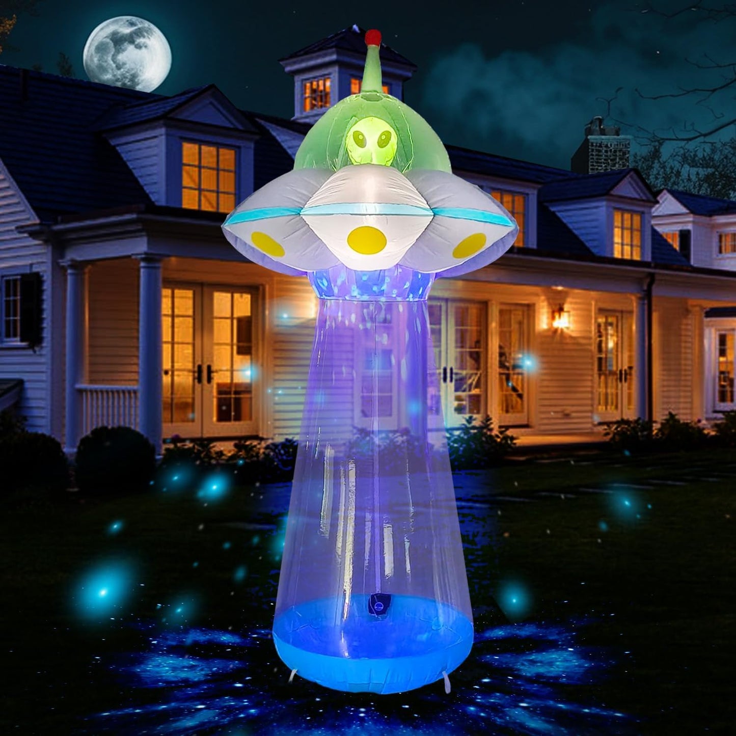 10FT Alien Abduction Inflatable Decoration for Halloween Fun