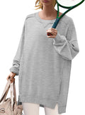 Yousify Womens Oversized Sweatshirt Crewneck Tunic - Cozy Pockets