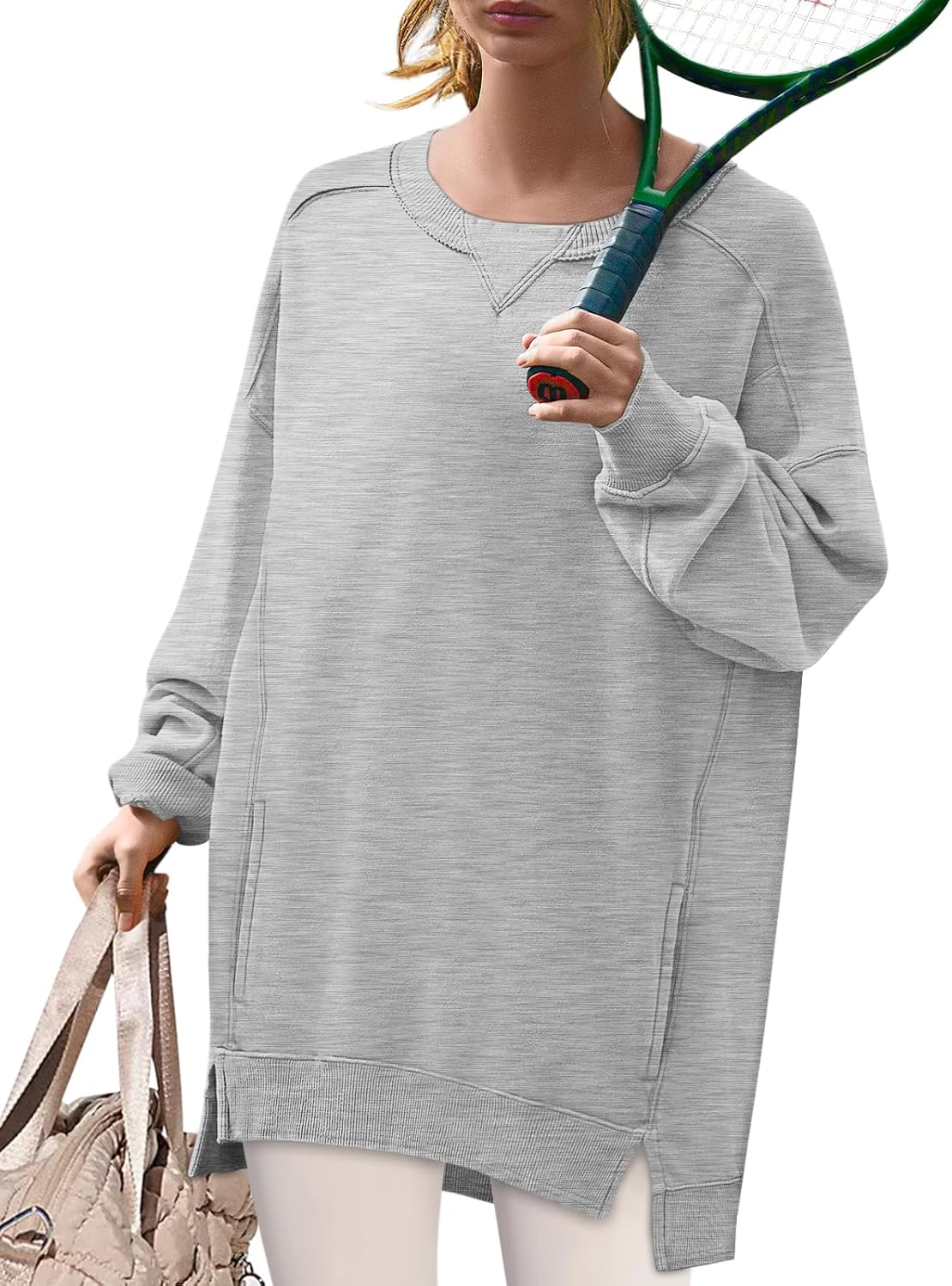 Yousify Womens Oversized Sweatshirts Crewneck Long Sleeve Pullover