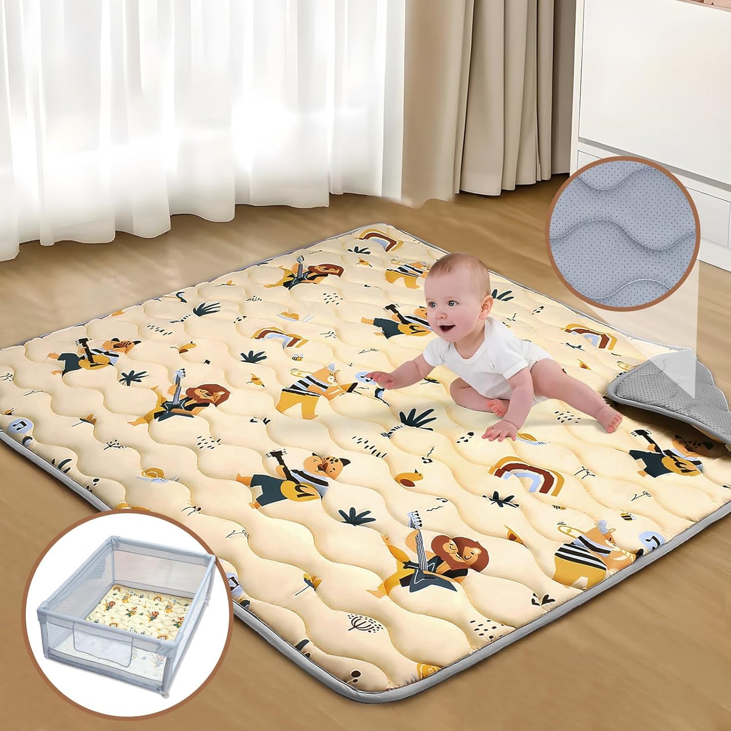Thicker Soft Baby Play Mat - Non-Slip & Washable