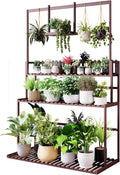 COPREE Bamboo 3-tier Hanging Plant Stand Ladder Planter Shelves