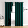 100% Blackout Curtains for Bedroom 2 Panels - Thermal, Noise Reducing