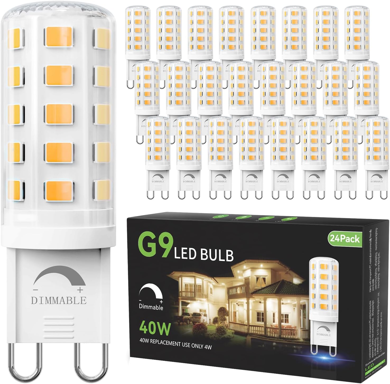Dimmable G9 LED Bulb 4W Equivalent 40 Watt Soft Warm White