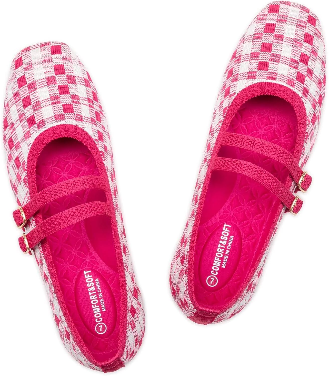 Comfortable Square Toe Mary Jane Flats for Women by Frank Mully