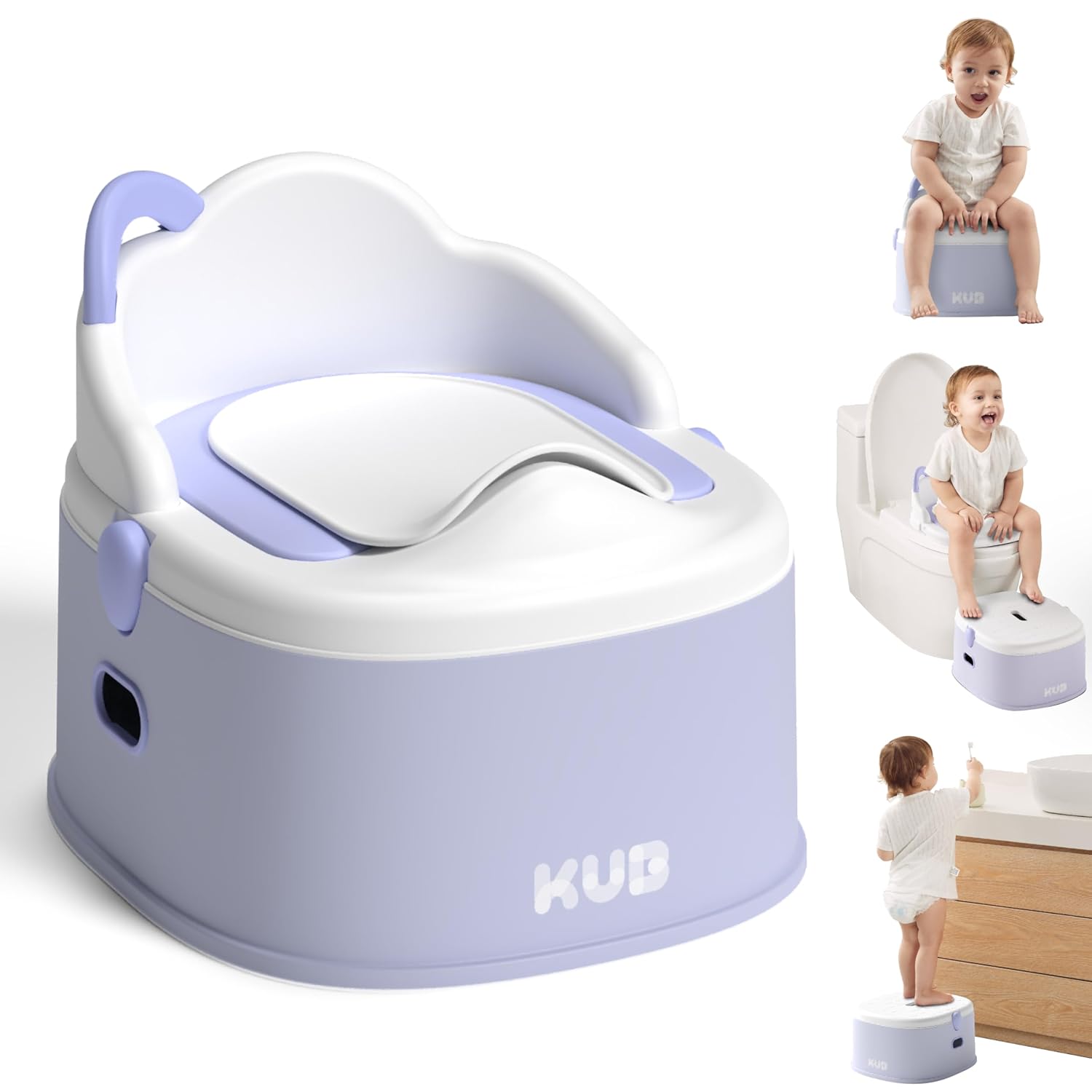 KUB 3-in-1 Potty Training Toilet for Boys and Girls - Purple