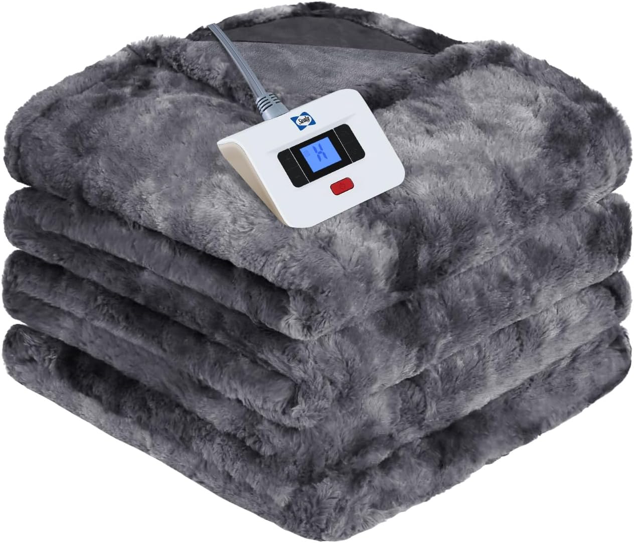 Sealy Electric Blanket Twin Size with Fast Heating & Safety Features