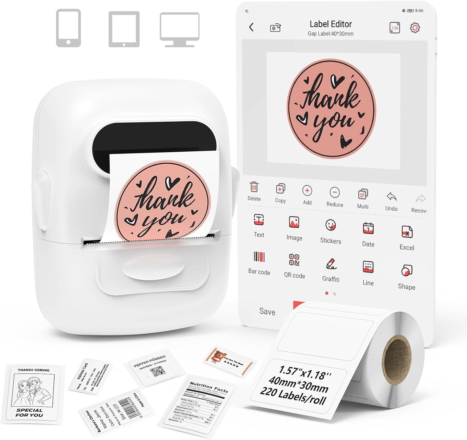 Mini Bluetooth Label Maker for Small Business - MARKLIFE