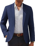 Men's One Button Casual Blazer - Lightweight Notched Lapel Sport Coat
