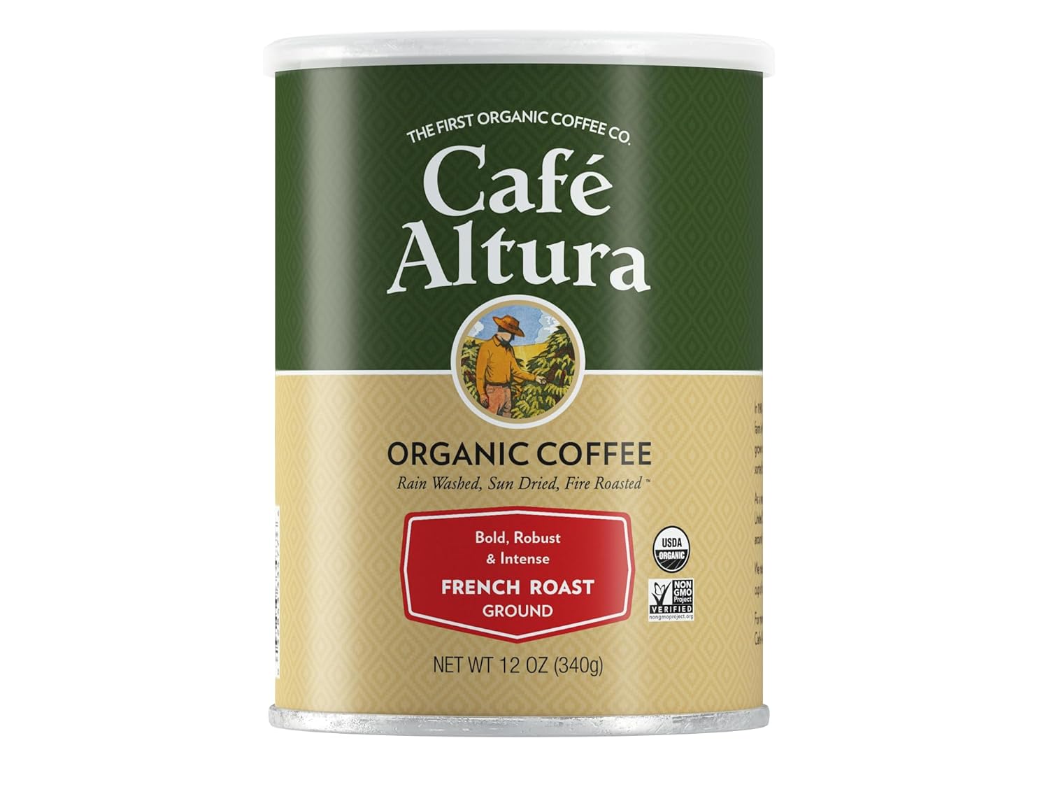 Cafe Altura Ground Organic Coffee French Roast 12 Ounce Pack