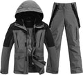 YEEFINE Men's Ski Suit: Insulated Snow Jacket and Pants Set