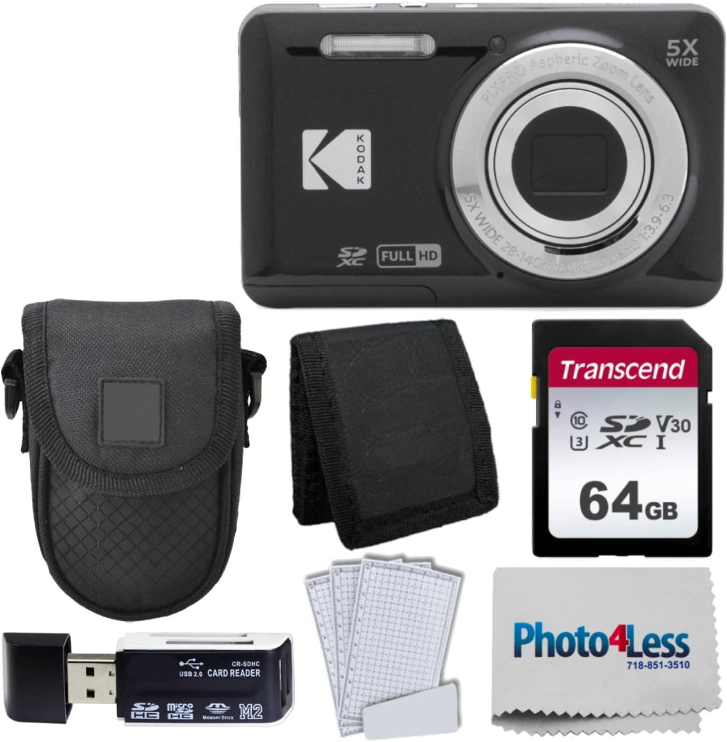 Kodak PIXPRO FZ55 Digital Camera Bundle with Accessories Included