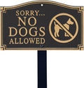 Sorry No Dogs Allowed GardenBoss Plaque with 18in Stake - Durable