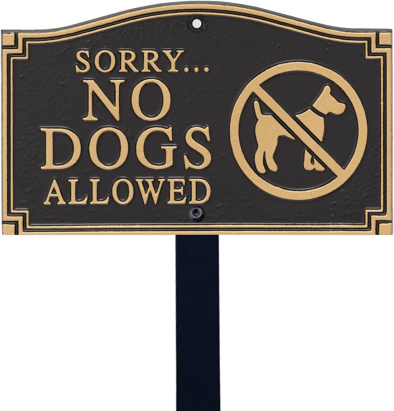 SmartSign Sorry No Dogs Allowed GardenBoss Plaque for Your Yard