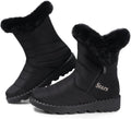 SHIBEVER Waterproof Winter Boots for Women - Warm Mid-Calf Snow Boots