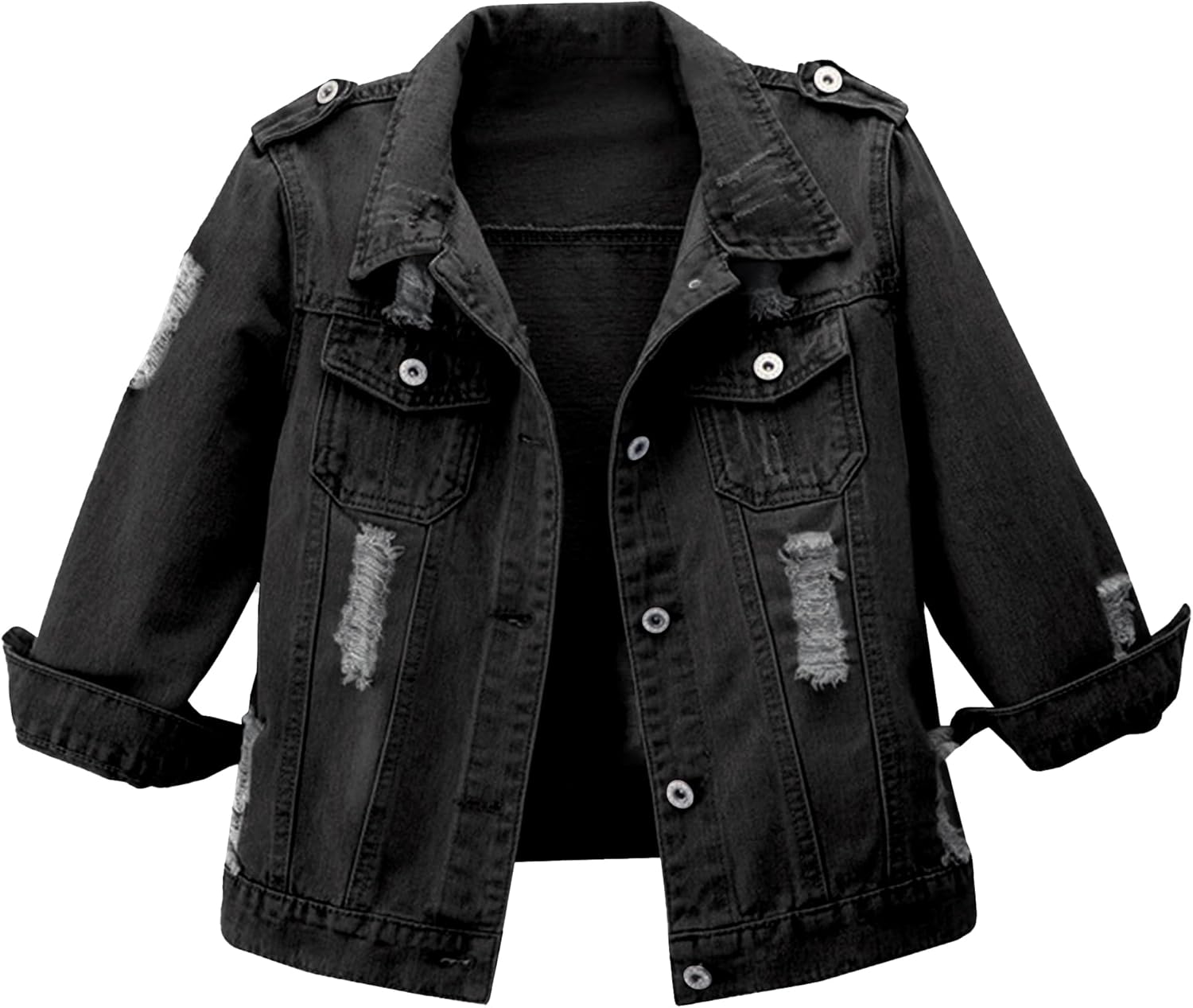 Retro Short Denim Jackets for Women - Stylish Light Blue Coats