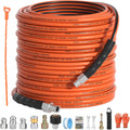 Sewer Jetter Kit for Pressure Washer 150FT 5800psi - Heavy Duty Drain