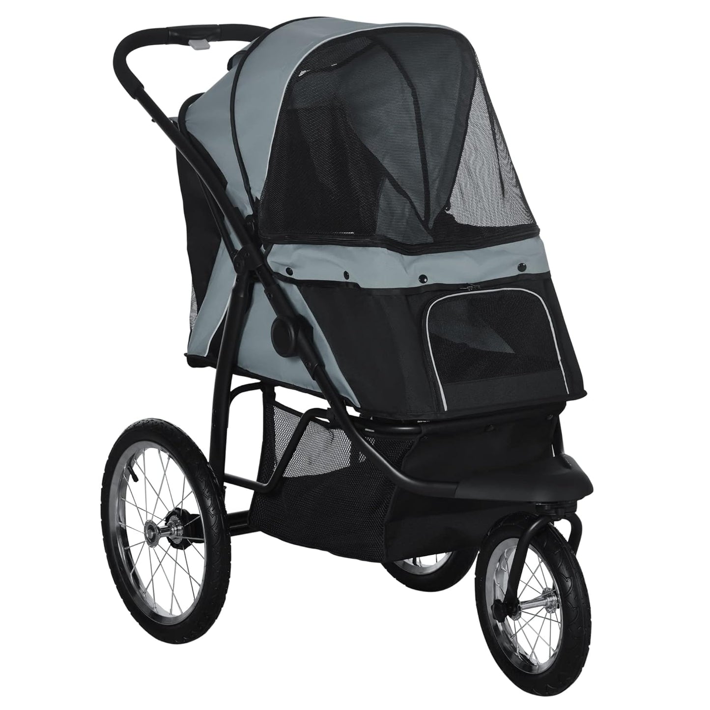 PawHut Pet Stroller for Small and Medium Dogs with Big Wheels