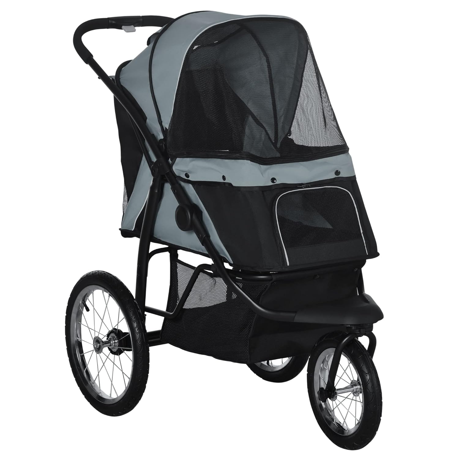 PawHut Pet Stroller for Small and Medium Dogs with Big Wheels