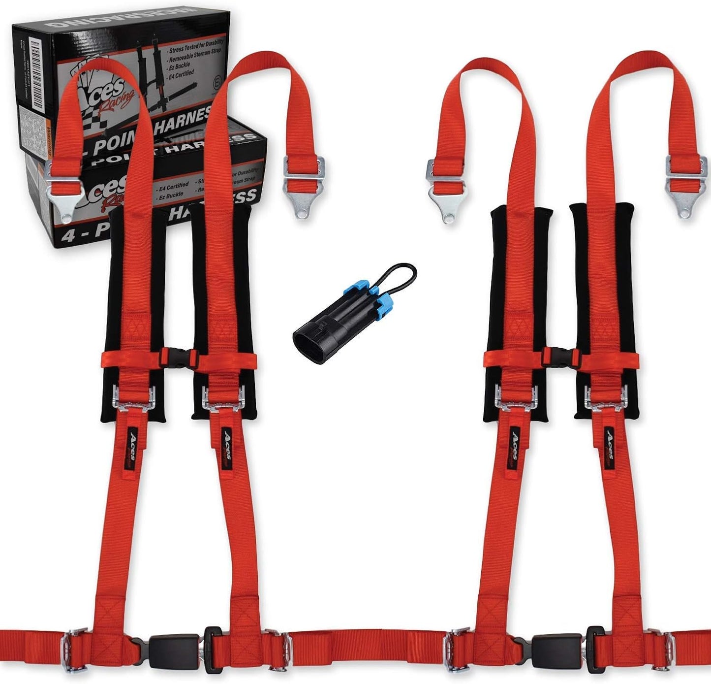 AAAA Aces Racing Harness Pair for Polaris RZR with Bypass Plug