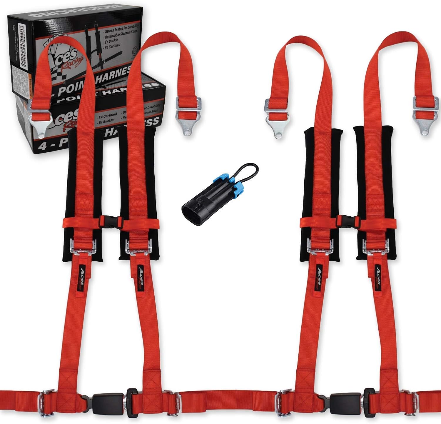 AAAA Aces Racing Harness Pair for Polaris RZR with Bypass Plug