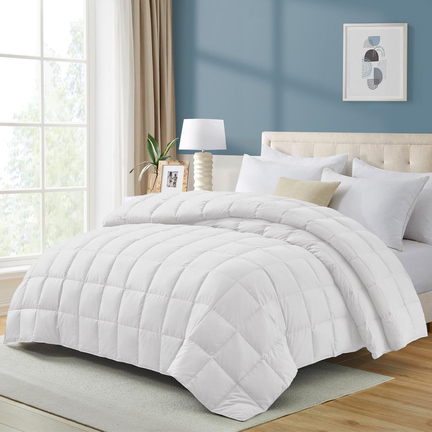 Puredown Lightweight Down Feather Comforter for All Seasons