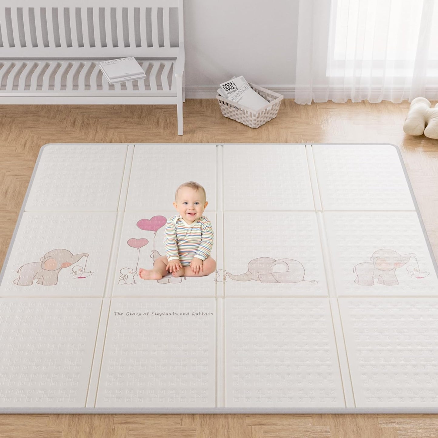 Extra Large Baby Play Mat for Tummy Time and Crawling Fun
