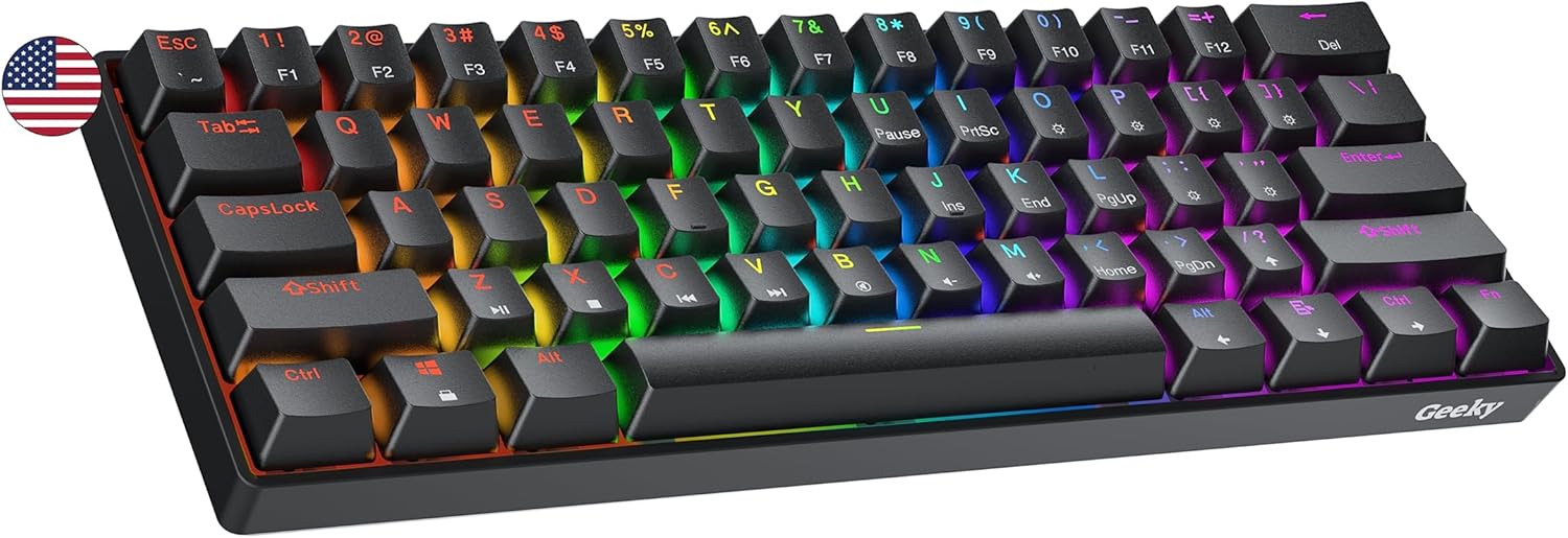 Geeky GK61 60% Hot Swappable Mechanical Gaming Keyboard Review