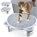 Adjustable Cat Ramp Litter Box Step Double Layer with Filter Function