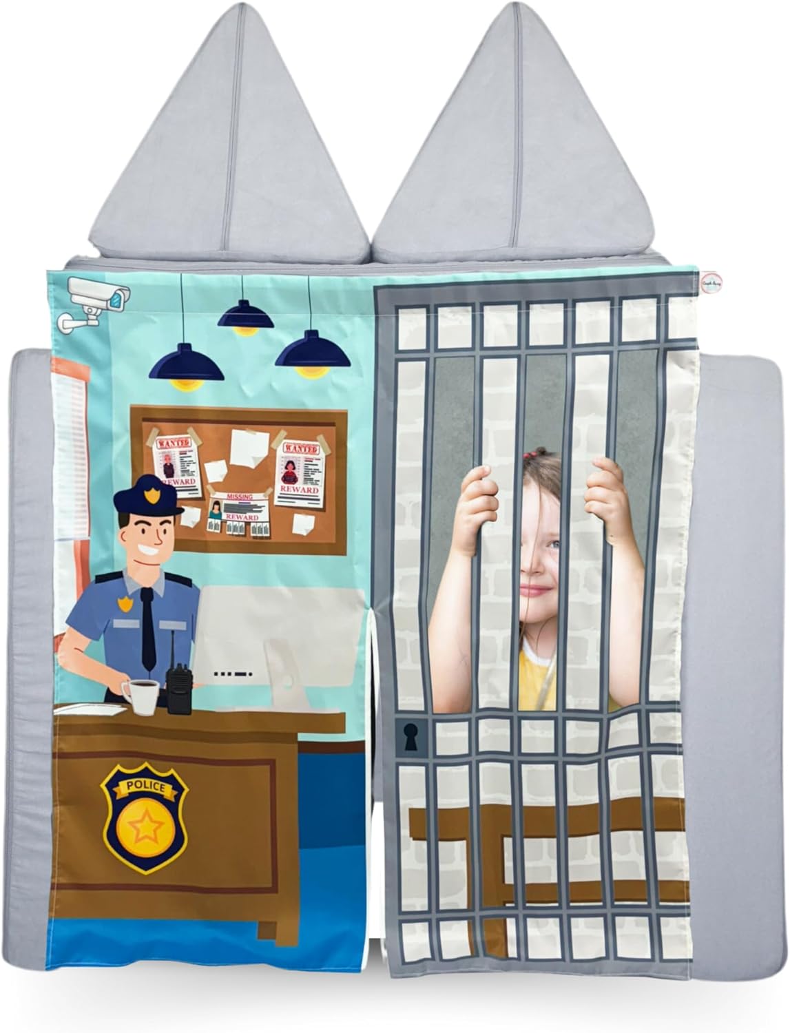 Couch Swag Police Station Play Panel for Kids Foam Sofa Fun