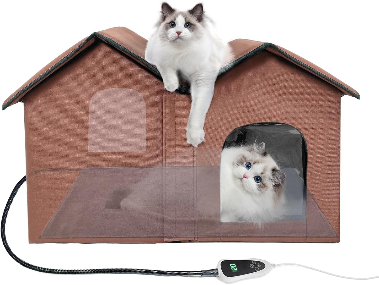 GOLOPET Heated Cat House: Intelligent Thermostat, Insulated Shelter, All-Season Comfort