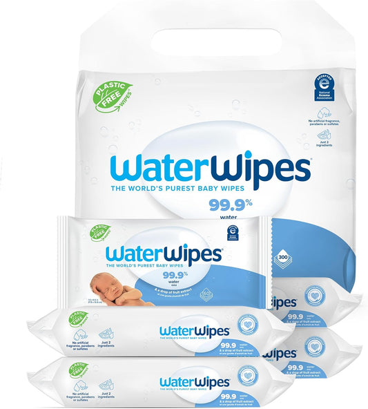 WaterWipes 99.9% Water Baby Wipes - 300 Count Pack
