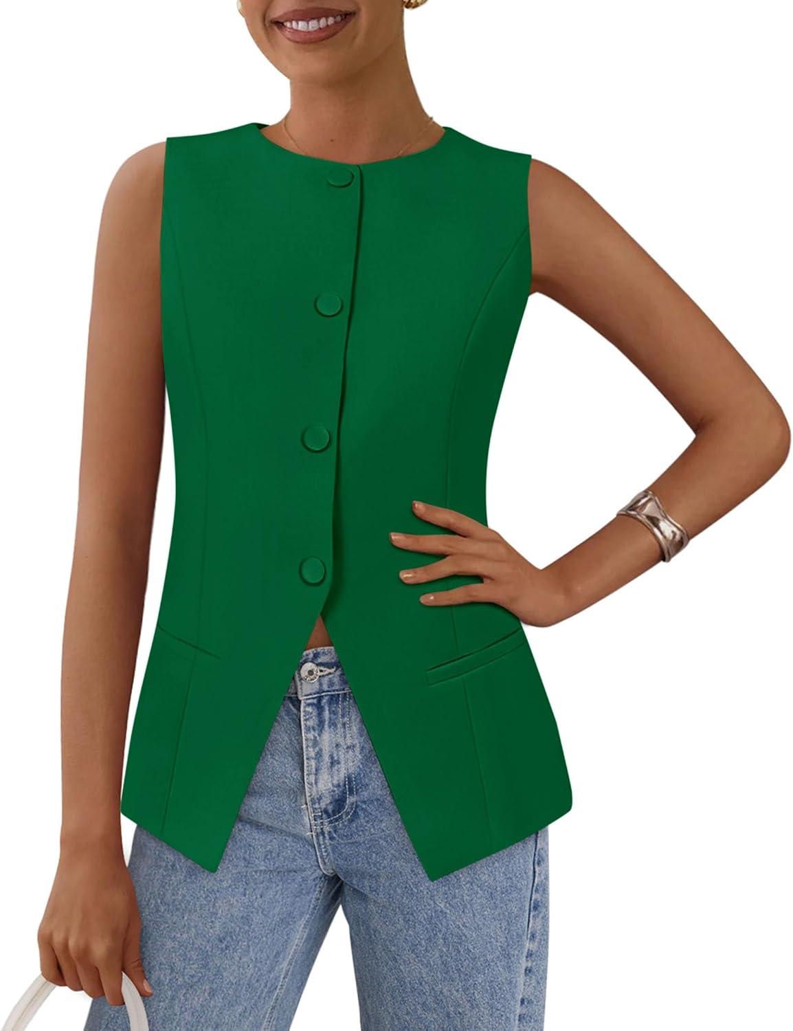 Stylish Summer Suit Vest Tops for Women by PRETTYGARDEN