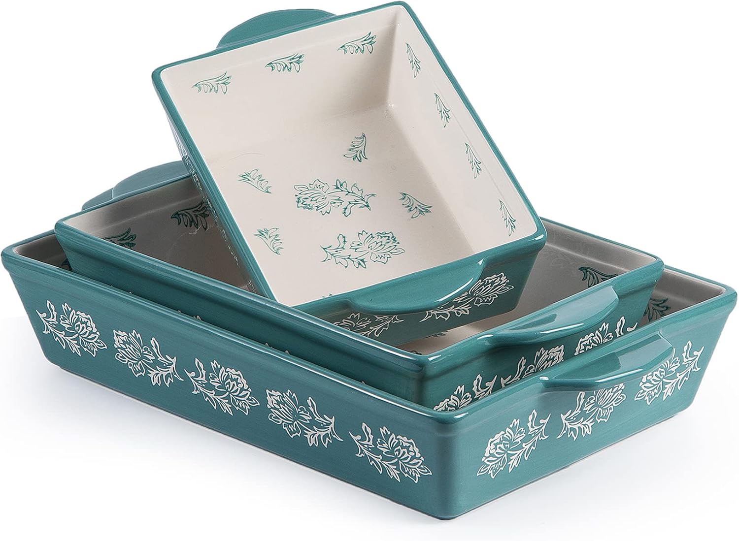 Wisenvoy Baking Dish Set - Durable Ceramic Lasagna Pan