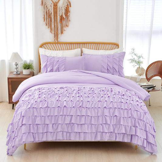 PERFEMET Lavender Comforter Set Queen Size for Cozy Bedrooms