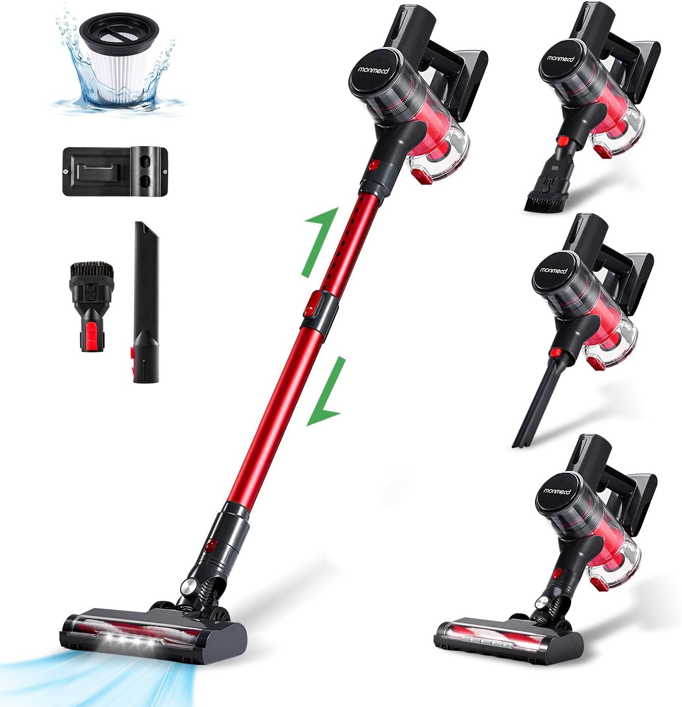 Powerful Cordless Stick Vacuum - 16Kpa, 49Mins Runtime