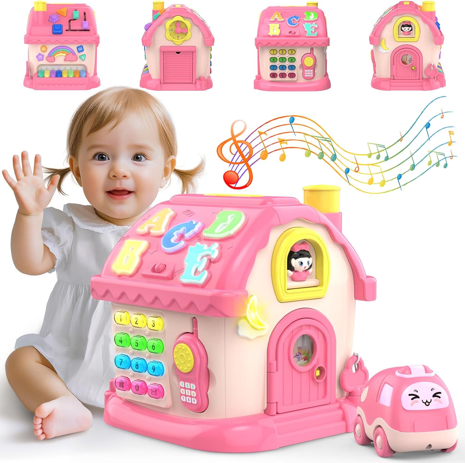 Montessori Toys for 1 Year Old Girl - 12-in-1 Musical House