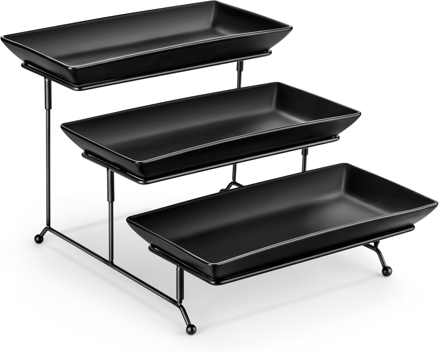 3 Tier Serving Tray for Elegant Displays and Versatile Use