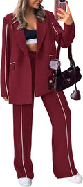 Women's Two Piece Blazer Outfits - Chic Oversized Blazer & Wide Leg