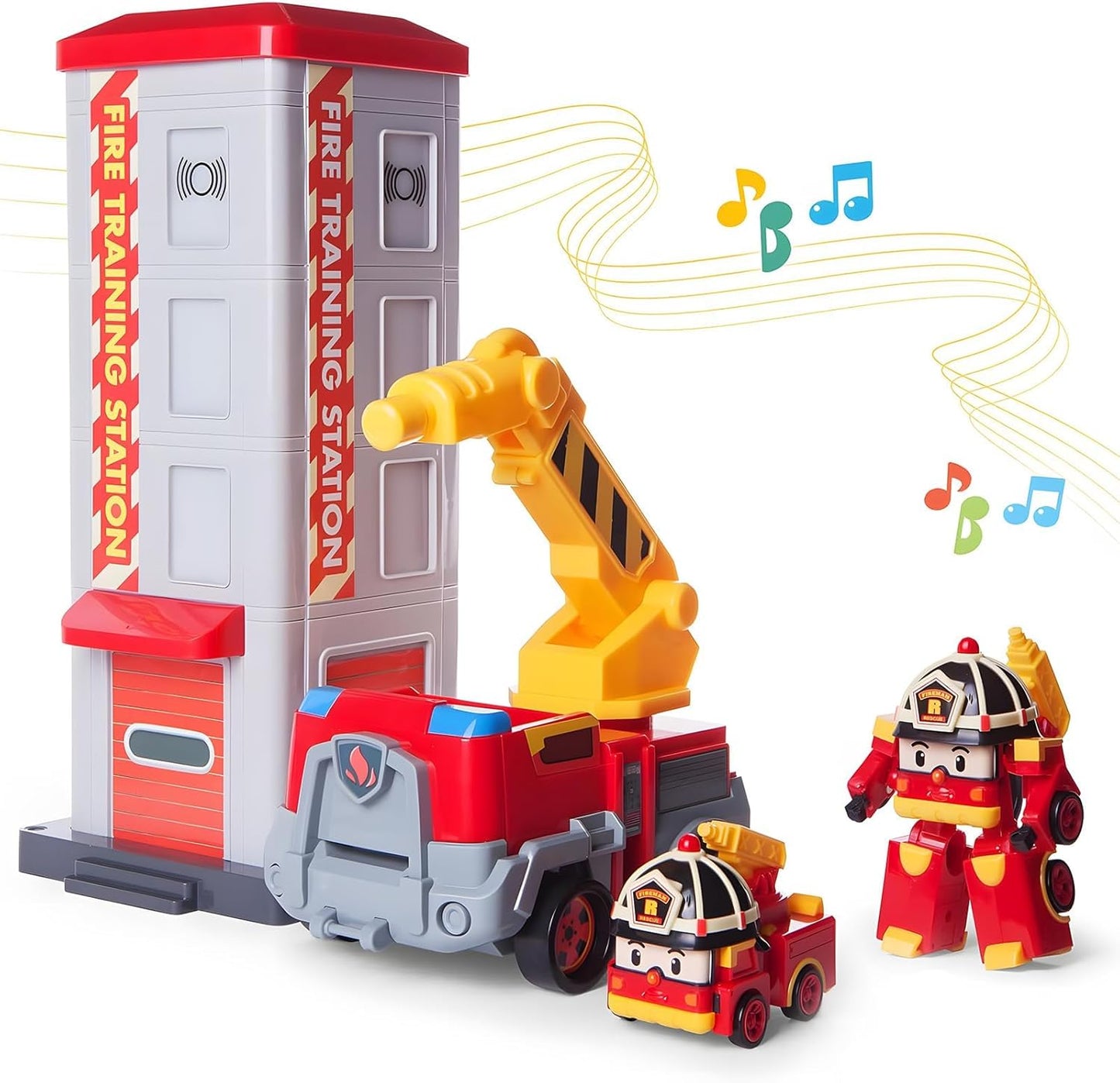Robocar POLI Fire Station Playset with Flashing Lights