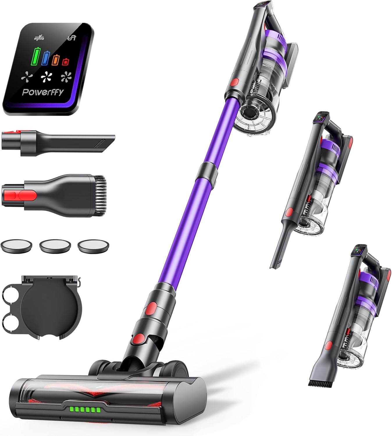 Cordless Vacuum Cleaner with 600W Suction for Home and Pets