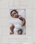 Personalized Simple and Sweet Baby Girl Shiplap Frame 4x6 - Rustic