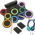 Electric Drum Set 9-Pad Roll-Up Kit - Portable Drum Set for Kids