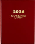 AT-A-GLANCE 2026 Daily Diary 7.5 x 9.5 in - Durable Red Hardcover