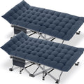 DoCred Oversized XXL Folding Camping Cot with Mattress - Heavy Duty