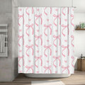 Haukea Pink Bow Shower Curtain Set 72x72 Inch