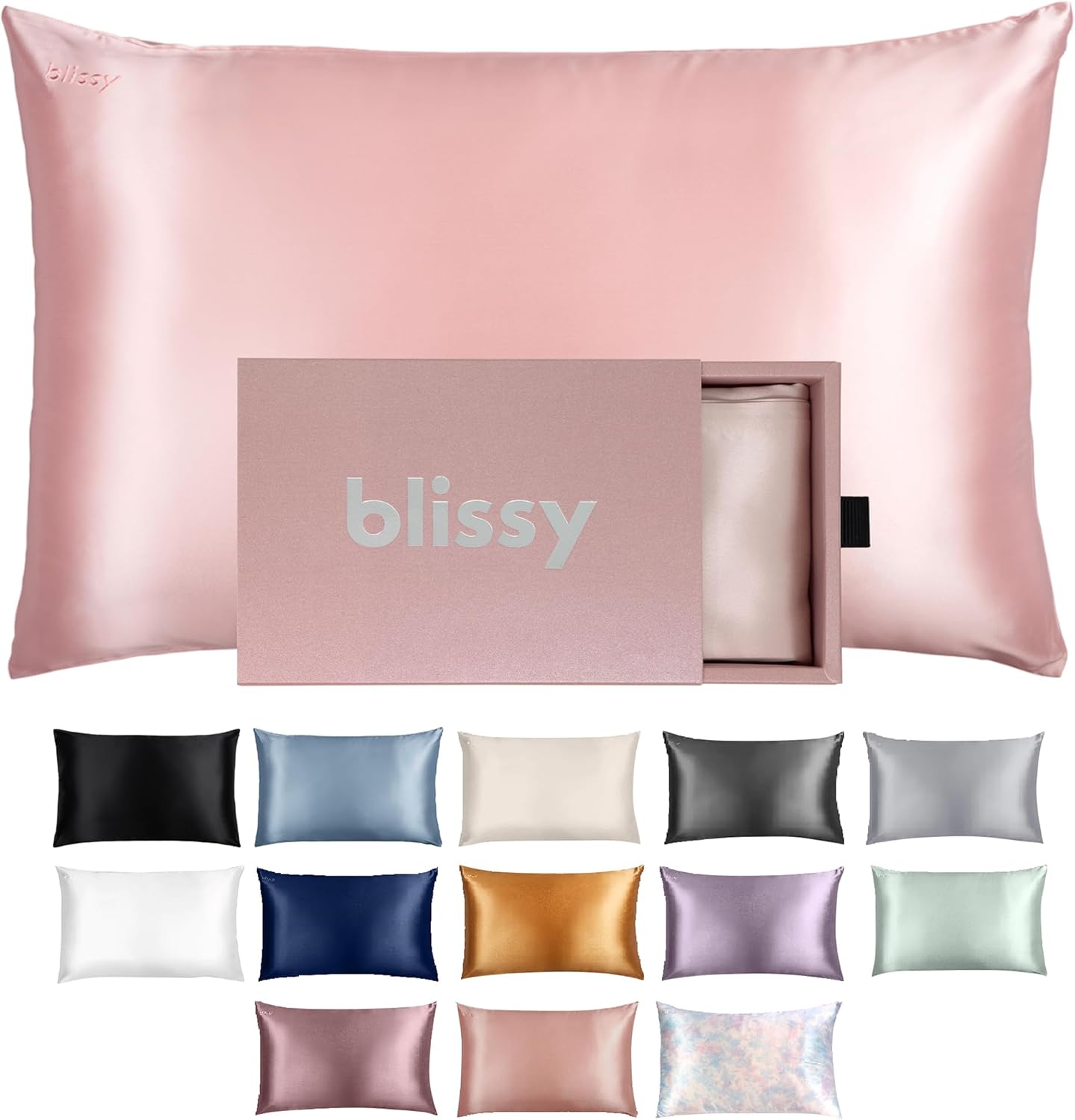 Blissy Silk Pillowcase - 100% Pure Mulberry Silk for Hair & Skin
