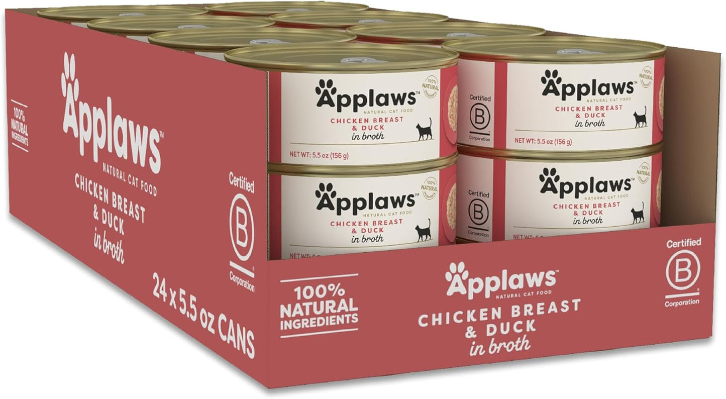 Applaws Natural Wet Canned Cat Food with Chicken & Duck