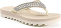 KuaiLu Womens Orthotic Flip Flops with Arch Support - Sparkly Summer