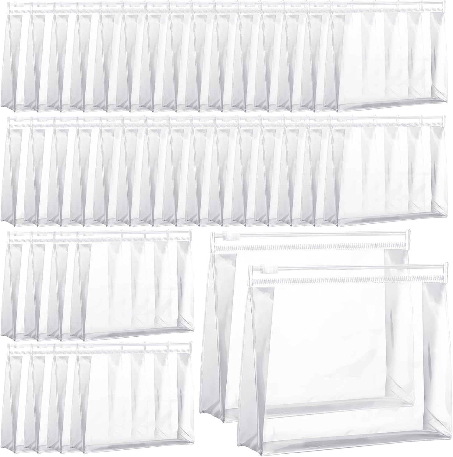 Xuniea 100 Pcs Mini Clear Makeup Bag for Travel and Organizing