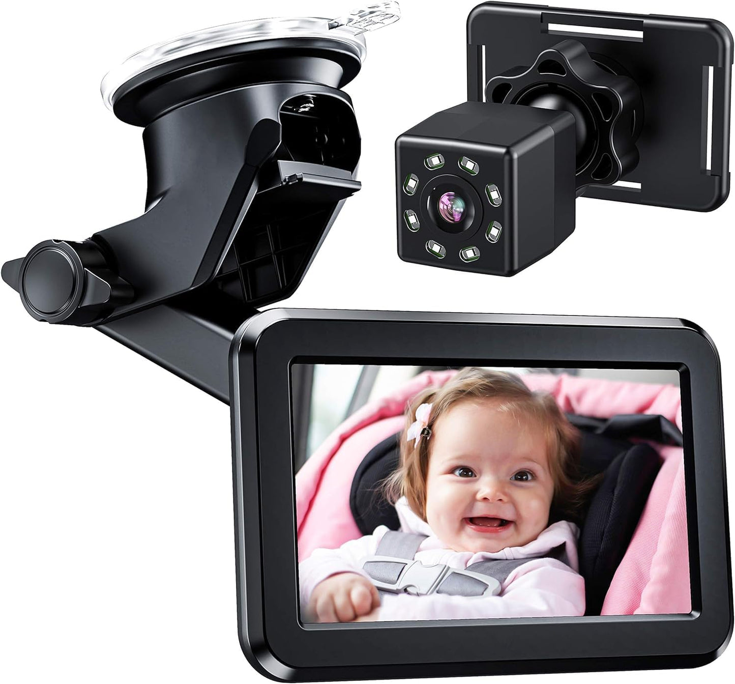 Itomoro Baby Car Mirror with HD Night Vision - Easily Monitor Baby